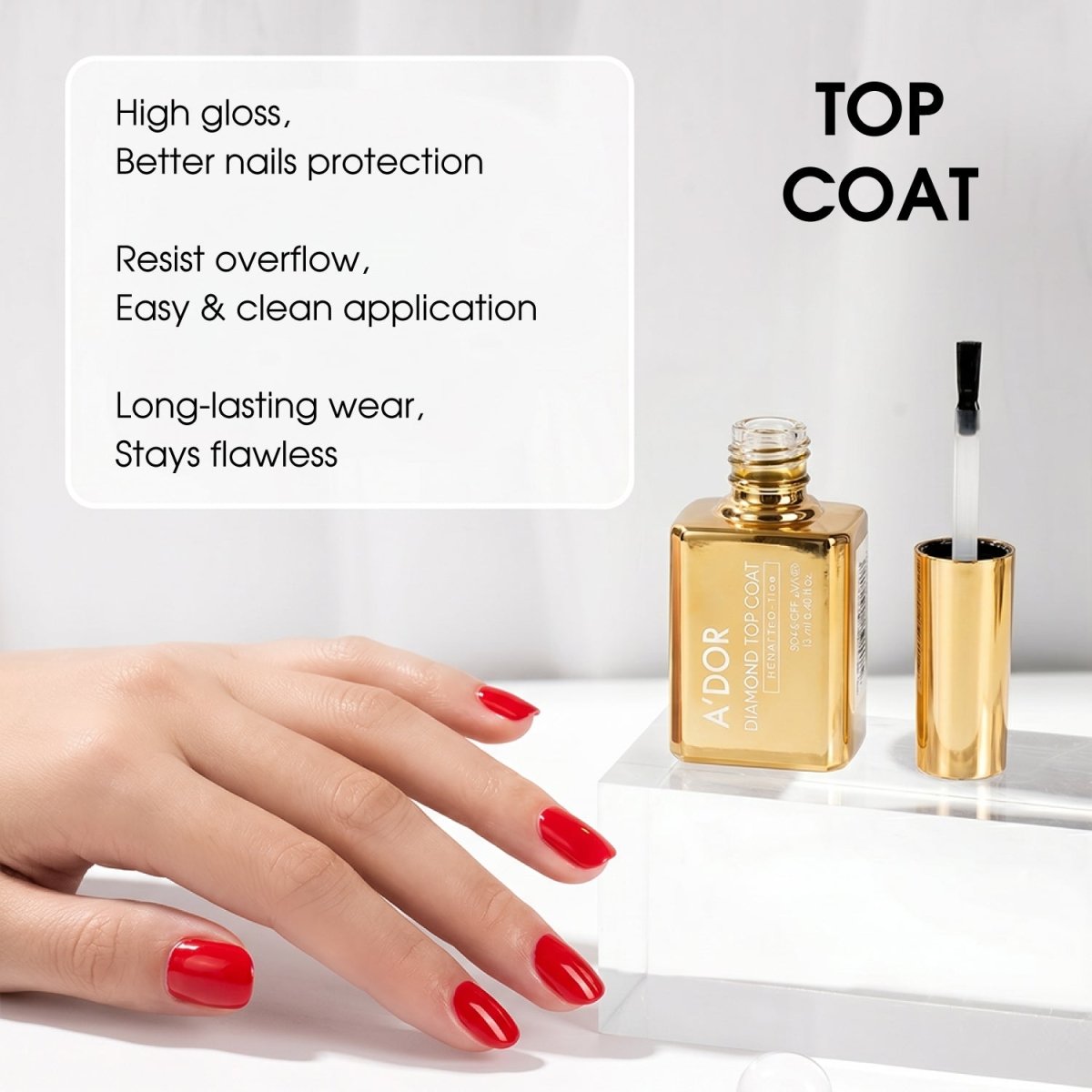 A'DOR Gel Polish - Super Base Coat - 0.5 oz - DTK Nail Supply