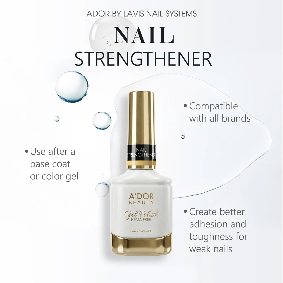 A'DOR Gel Strengthener - 0.4 oz - DTK Nail Supply