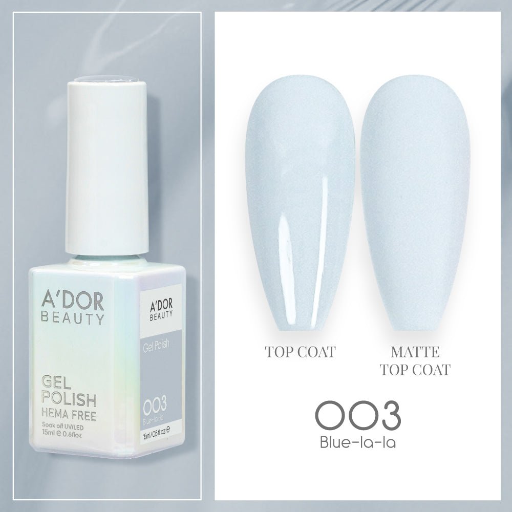A'DOR HEMA - Free Gel Polish - 003 - Blue - la - la - 0.6 oz - DTK Nail Supply
