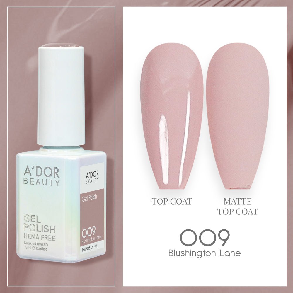 A'DOR HEMA - Free Gel Polish - 009 - Blushington Lane - 0.6 oz - DTK Nail Supply