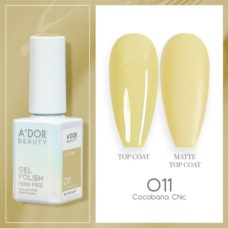 A'DOR HEMA - Free Gel Polish - 011 - Cocobana Chic - 0.6 oz - DTK Nail Supply