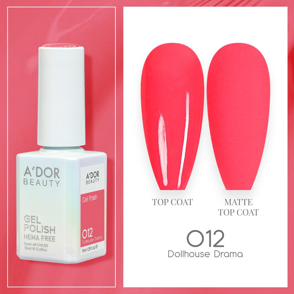 A'DOR HEMA - Free Gel Polish - 012 - Dollhouse Drama - 0.6 oz - DTK Nail Supply