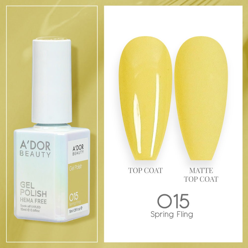 A'DOR HEMA - Free Gel Polish - 015 - Spring Fling - 0.6 oz - DTK Nail Supply