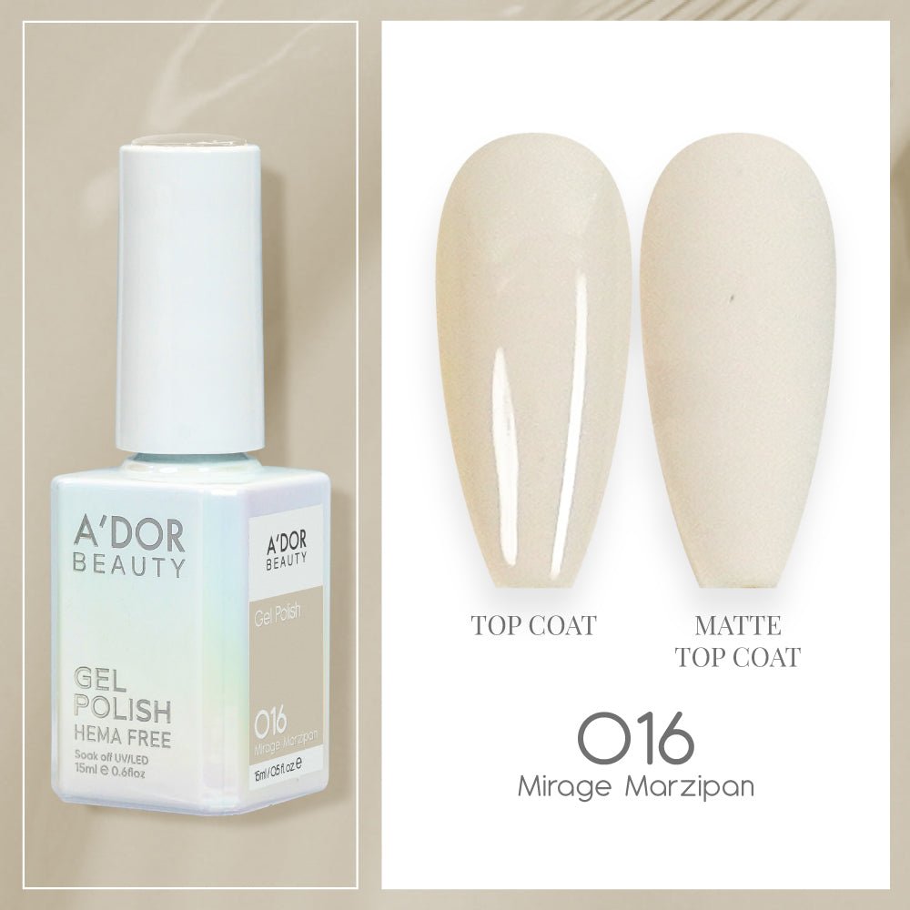 A'DOR HEMA - Free Gel Polish - 016 - Mirage Marzipan - 0.6 oz - DTK Nail Supply