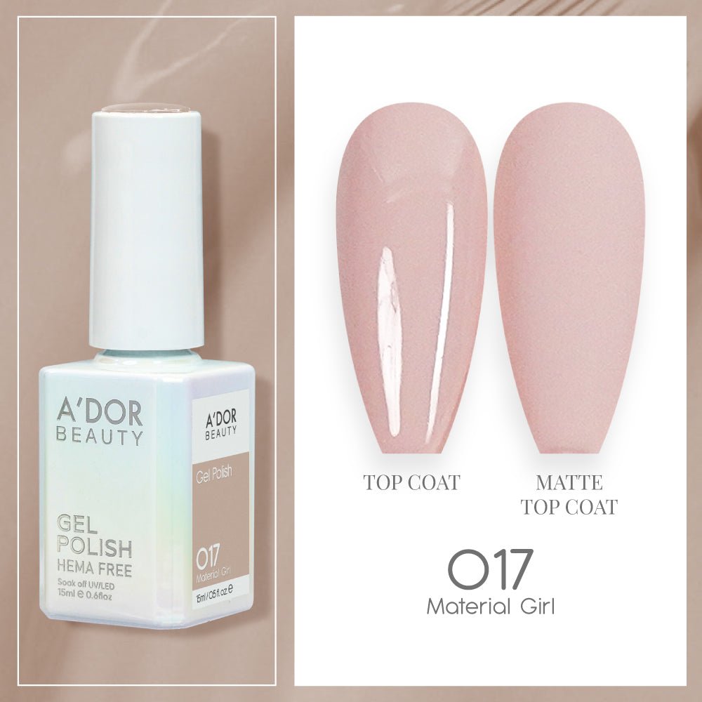 A'DOR HEMA - Free Gel Polish - 017 - Material Girl - 0.6 oz - DTK Nail Supply
