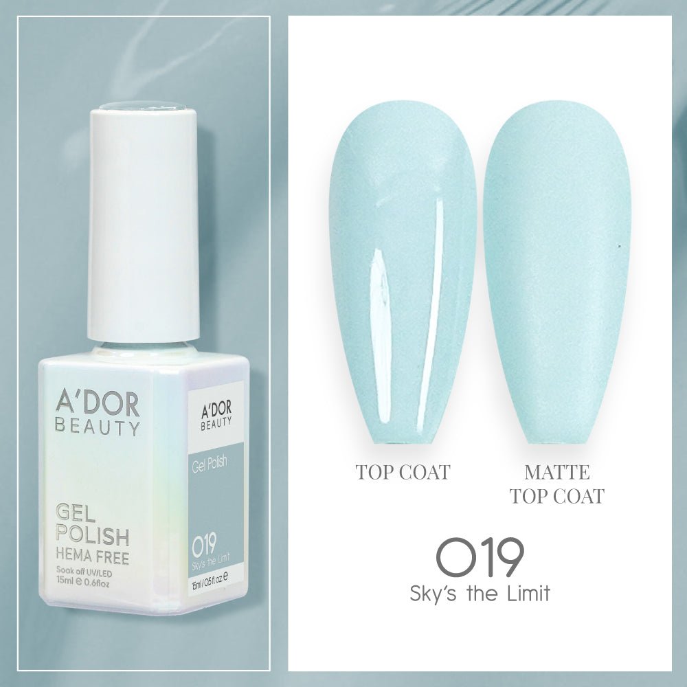 A'DOR HEMA - Free Gel Polish - 019 - Sky's the Limit - 0.6 oz - DTK Nail Supply