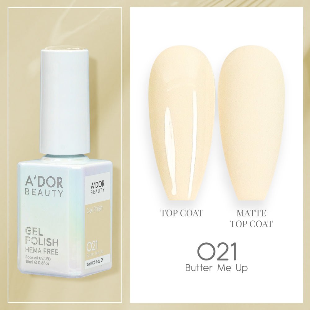 A'DOR HEMA - Free Gel Polish - 021 - Butter Me Up - 0.6 oz - DTK Nail Supply