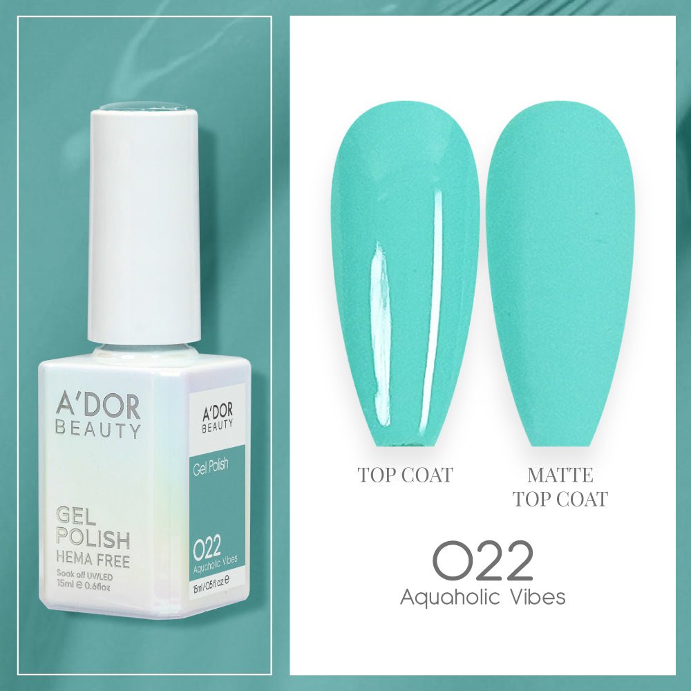 A'DOR HEMA - Free Gel Polish - 022 - Aquaholic Vibes - 0.6 oz - DTK Nail Supply