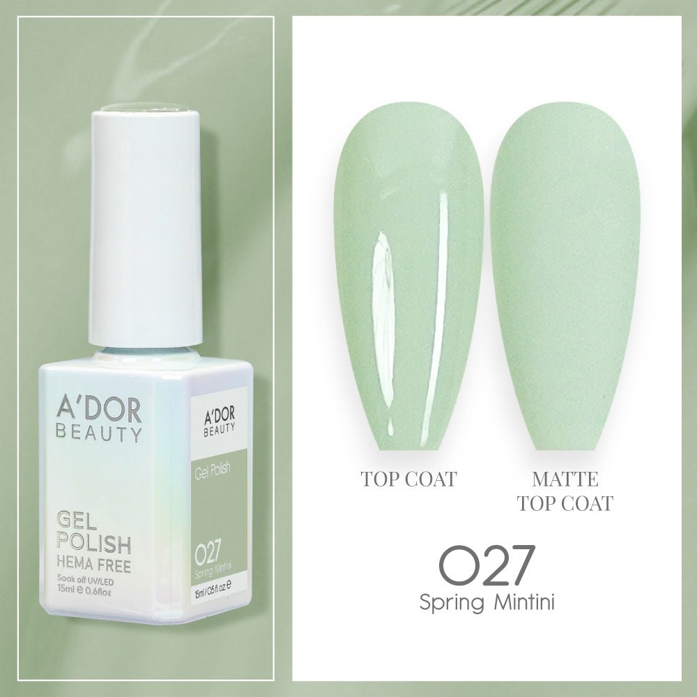 A'DOR HEMA - Free Gel Polish - 027 - Spring Mintini - 0.6 oz - DTK Nail Supply