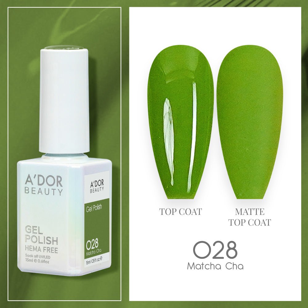 A'DOR HEMA - Free Gel Polish - 028 - Matcha Cha - 0.6 oz - DTK Nail Supply
