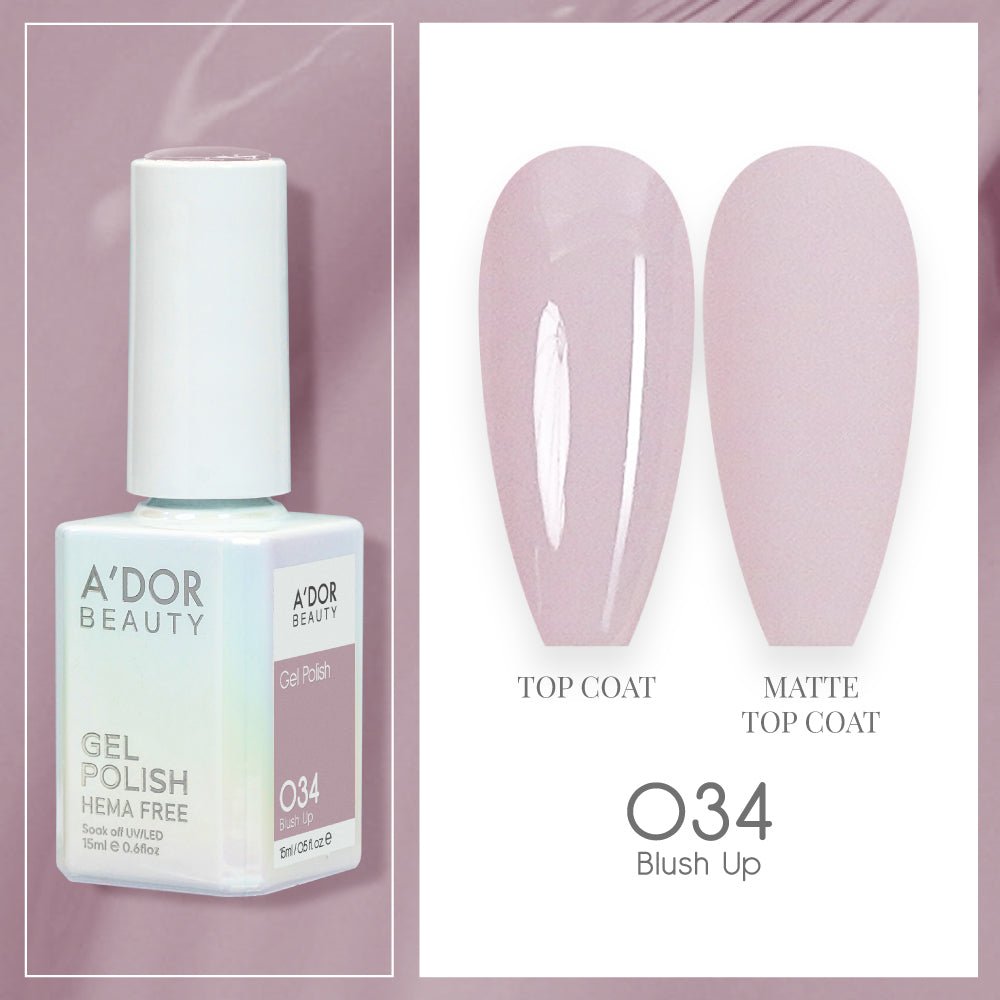 A'DOR HEMA - Free Gel Polish - 034 - Blush Up - 0.6 oz - DTK Nail Supply