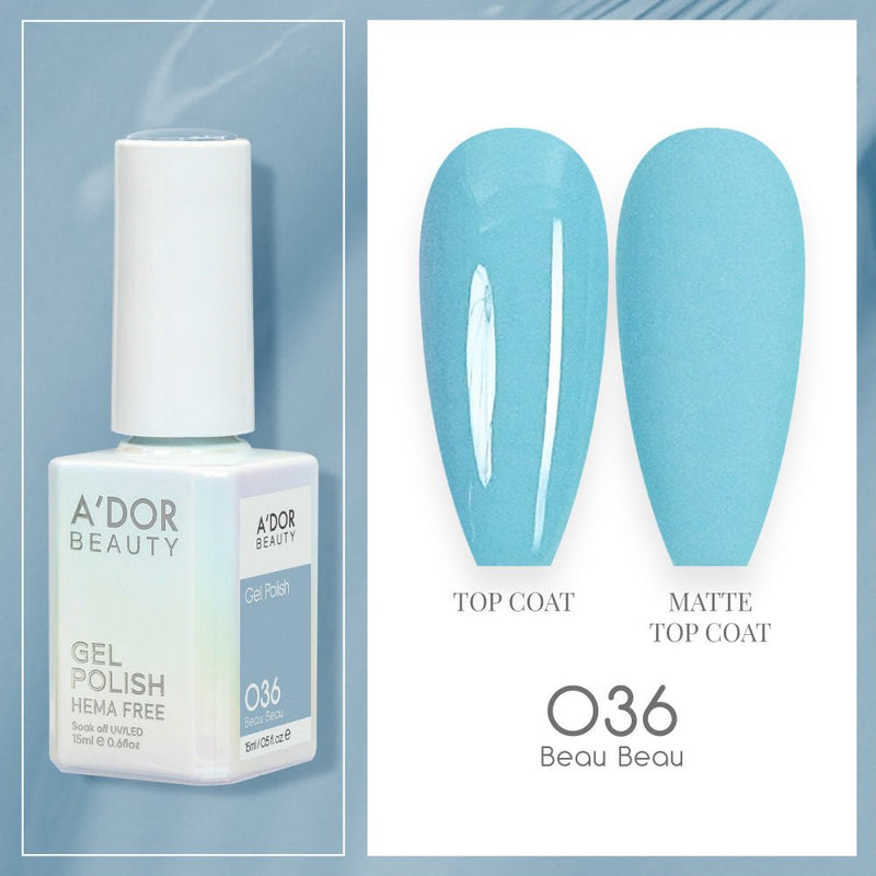 A'DOR HEMA - Free Gel Polish - 036 - Beau Beau - 0.6 oz - DTK Nail Supply
