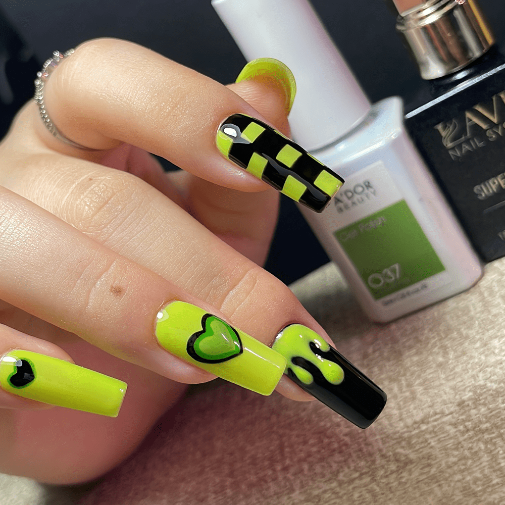 A'DOR HEMA - Free Gel Polish - 037 - Cyberlime - 0.6 oz - DTK Nail Supply