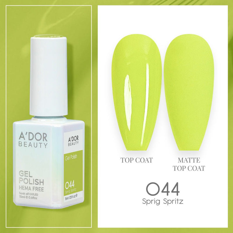 A'DOR HEMA - Free Gel Polish - 044 - Sprig Spritz - 0.6 oz - DTK Nail Supply