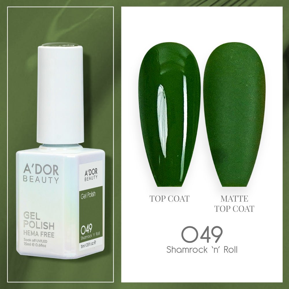 A'DOR HEMA - Free Gel Polish - 049 - Shamrock 'n' Roll - 0.6 oz - DTK Nail Supply