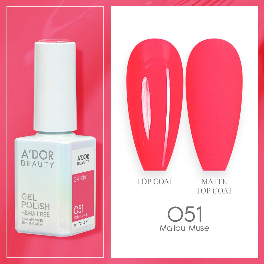 A'DOR HEMA - Free Gel Polish - 051 - Malibu Muse - 0.6 oz - DTK Nail Supply