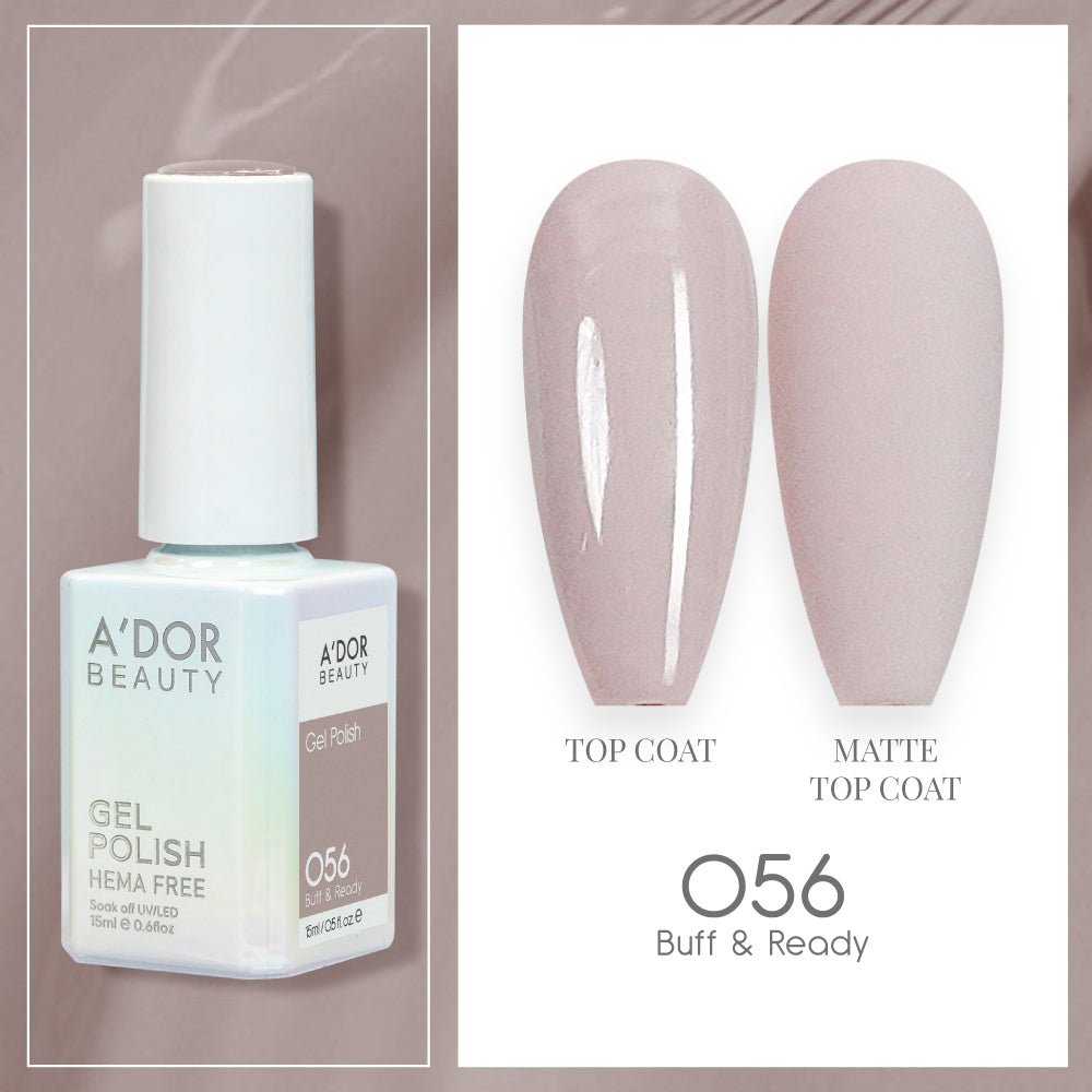 A'DOR HEMA - Free Gel Polish - 056 - Buff & Ready - 0.6 oz - DTK Nail Supply