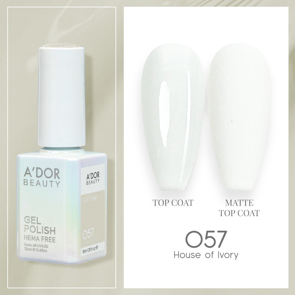 A'DOR HEMA - Free Gel Polish - 057 - House Of Ivory - 0.6 oz - DTK Nail Supply