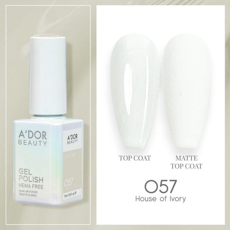 A'DOR HEMA - Free Gel Polish - 057 - House Of Ivory - 0.6 oz - DTK Nail Supply