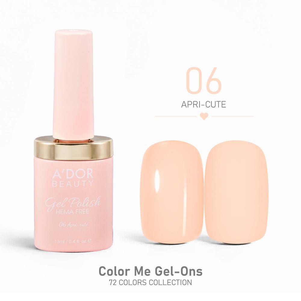 A'DOR HEMA - Free Gel Polish - 06 - Apri - cute - 0.4 oz - Color Me Gel - Ons Collection - DTK Nail Supply