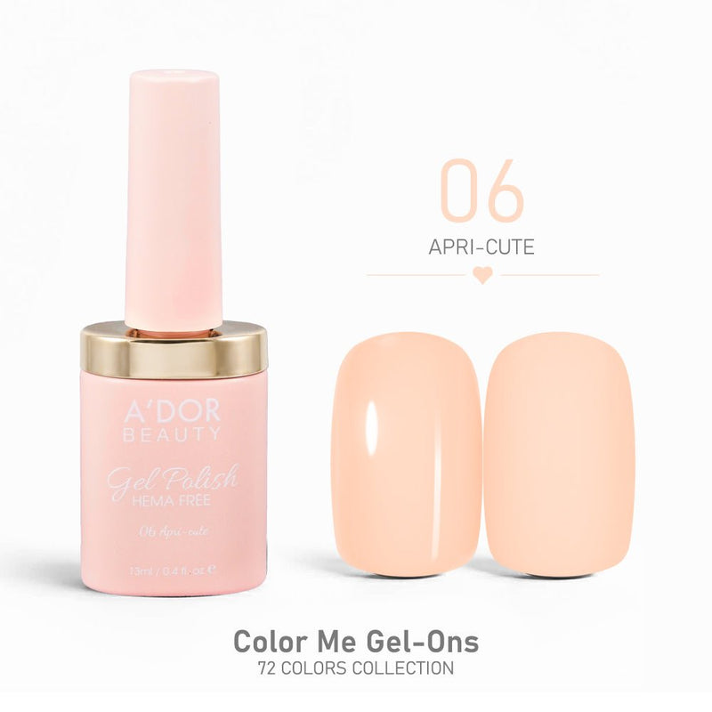 A'DOR HEMA - Free Gel Polish - 06 - Apri - cute - 0.4 oz - Color Me Gel - Ons Collection - DTK Nail Supply