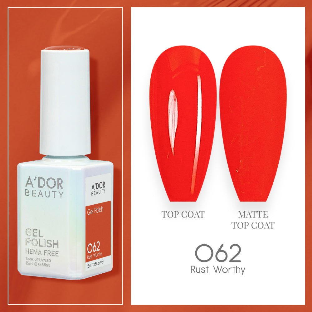 A'DOR HEMA - Free Gel Polish - 062 - Rust Worthy - 0.6 oz - DTK Nail Supply