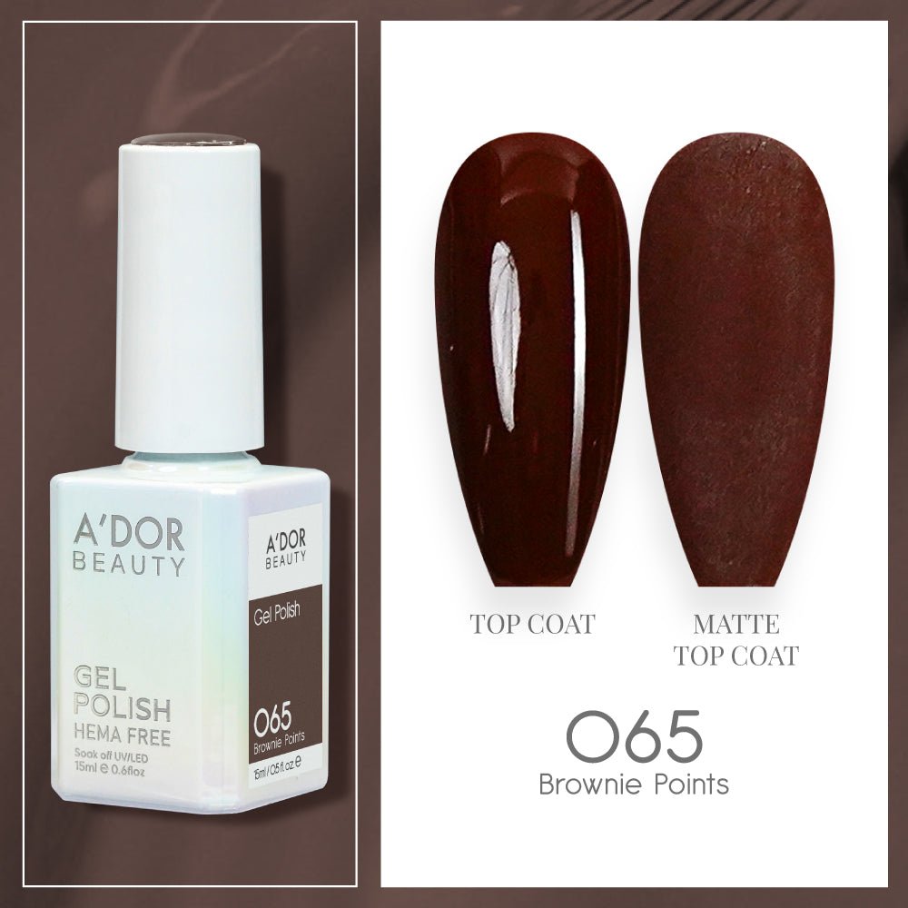 A'DOR HEMA - Free Gel Polish - 065 - Brownie Points - 0.6 oz - DTK Nail Supply