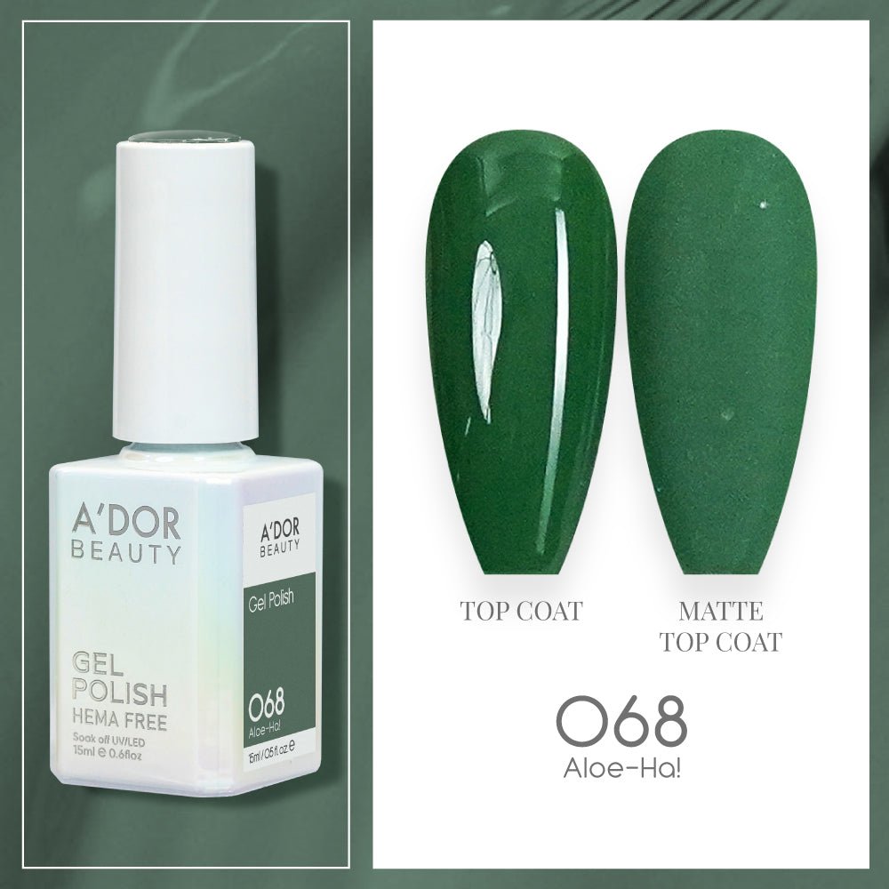 A'DOR HEMA - Free Gel Polish - 068 - Aloe - Ha! - 0.6 oz - DTK Nail Supply