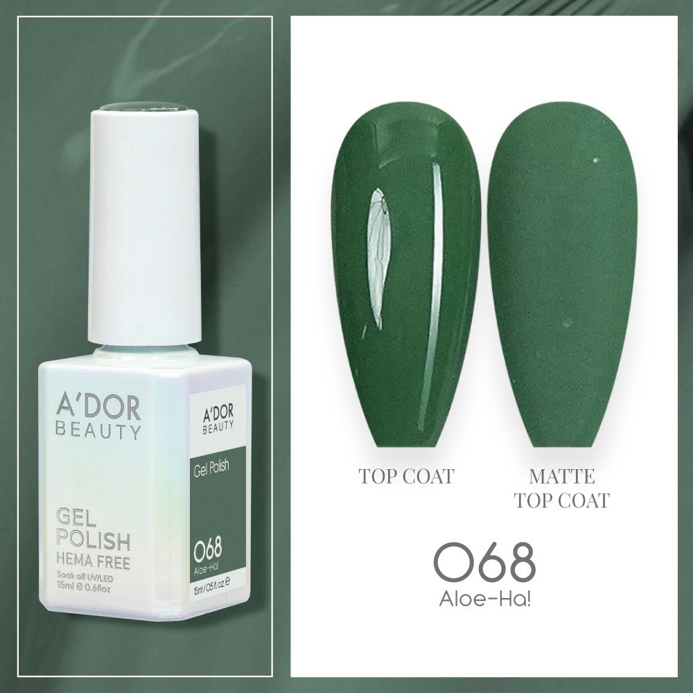 A'DOR HEMA-Free Gel Polish 068 Aloe-Ha! — Vegan 0.6 oz - DTK Nail Supply