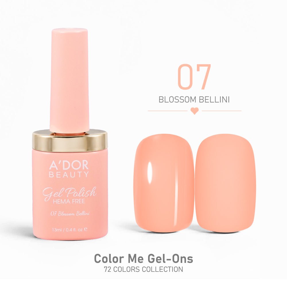 A'DOR HEMA - Free Gel Polish - 07 - Blossom Bellini - 0.4 oz - Color Me Gel - Ons Collection - DTK Nail Supply