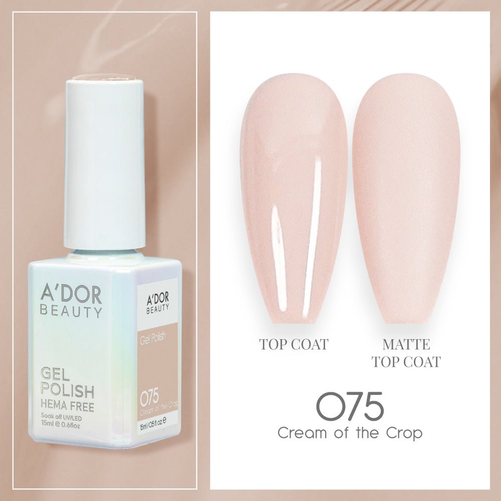 A'DOR HEMA - Free Gel Polish - 075 - Cream Of The Crop - 0.6 oz - DTK Nail Supply