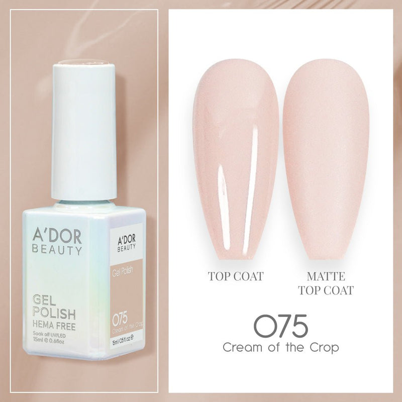 A'DOR HEMA - Free Gel Polish - 075 - Cream Of The Crop - 0.6 oz - DTK Nail Supply