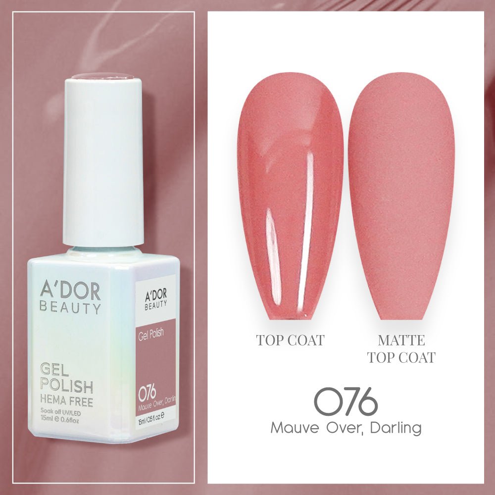 A'DOR HEMA - Free Gel Polish - 076 - Mauve Over, Darling - 0.6 oz - DTK Nail Supply