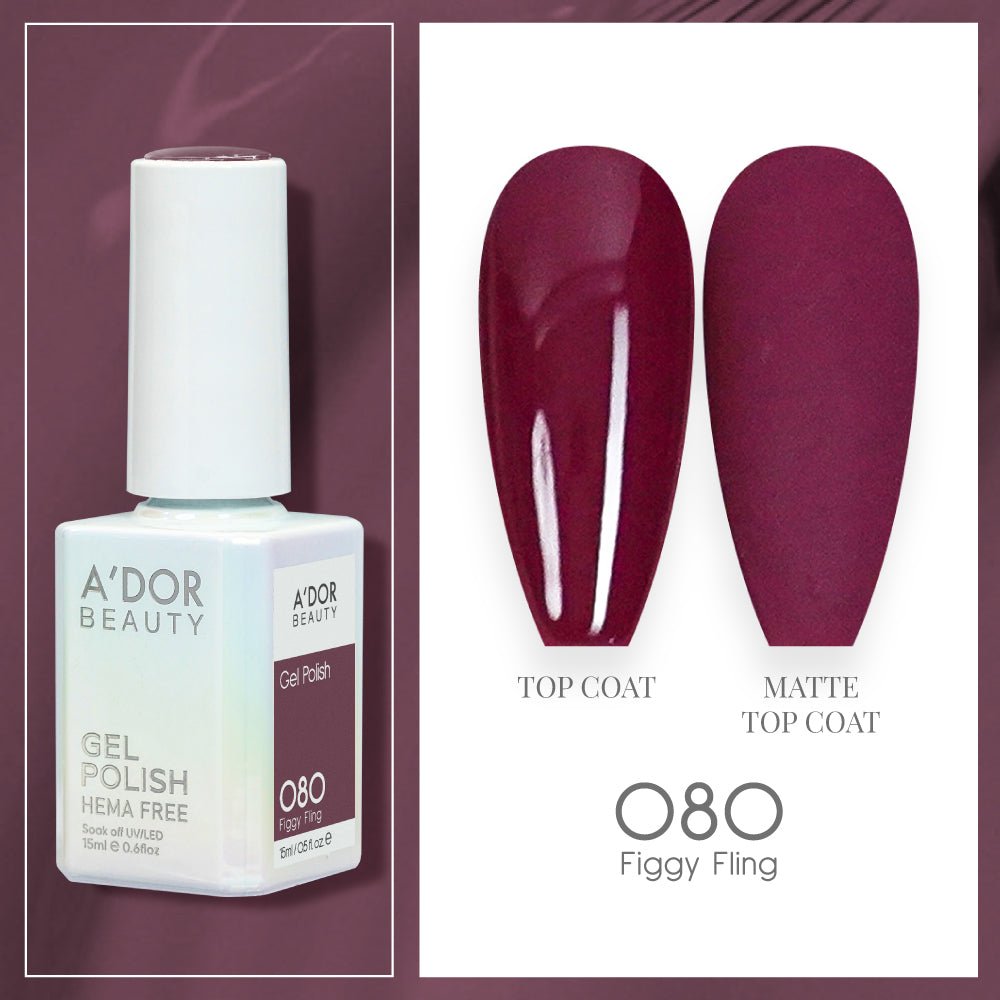 A'DOR HEMA - Free Gel Polish - 080 - Figgy Fling - 0.6 oz - DTK Nail Supply