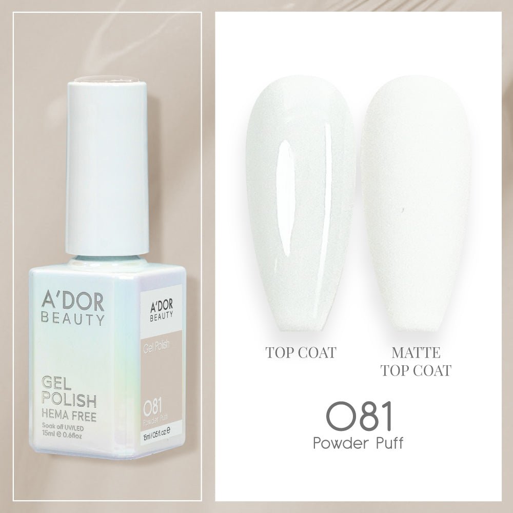 A'DOR HEMA - Free Gel Polish - 081 - Powder Puff - 0.6 oz - DTK Nail Supply
