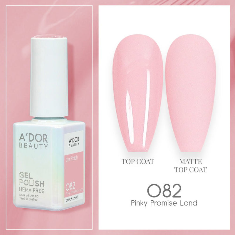 A'DOR HEMA - Free Gel Polish - 082 - Pinky Promise Land - 0.6 oz - DTK Nail Supply