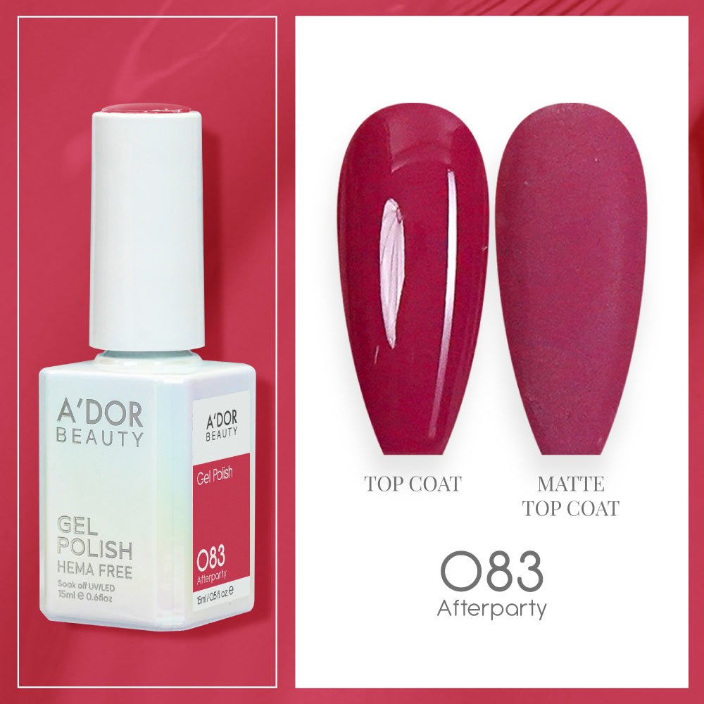A'DOR HEMA-Free Gel Polish 083 Afterparty — Vegan 0.6 oz - DTK Nail Supply
