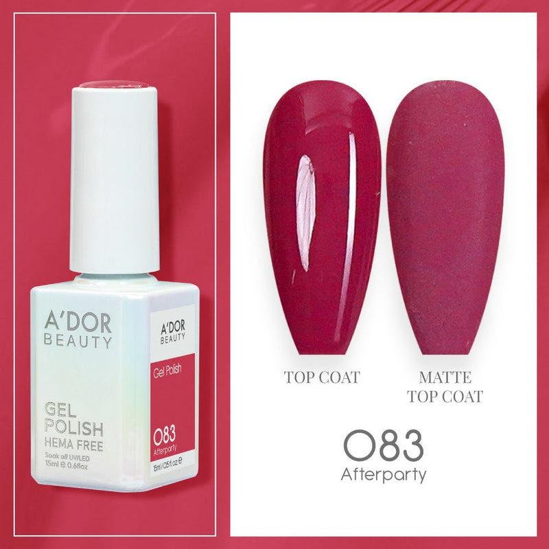 A'DOR HEMA-Free Gel Polish 083 Afterparty — Vegan 0.6 oz - DTK Nail Supply