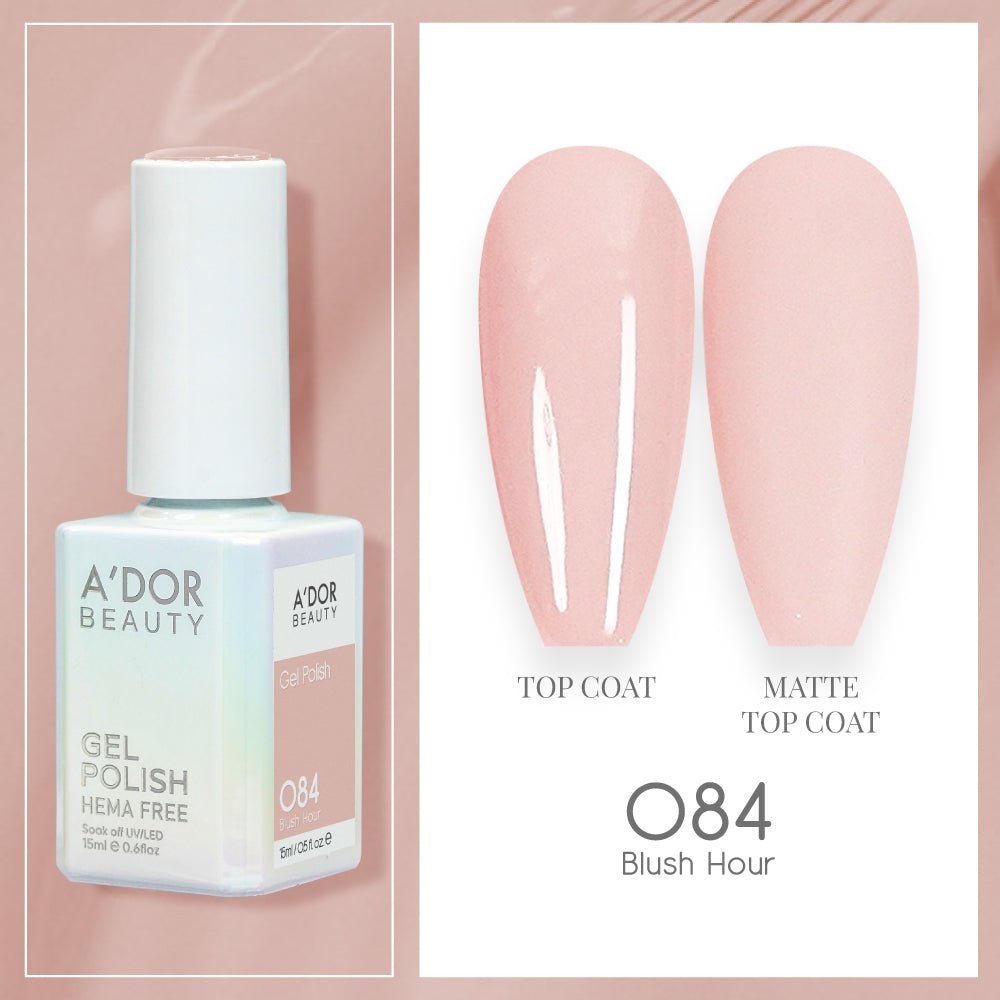 A'DOR HEMA - Free Gel Polish - 084 - Blush Hour - 0.6 oz - DTK Nail Supply