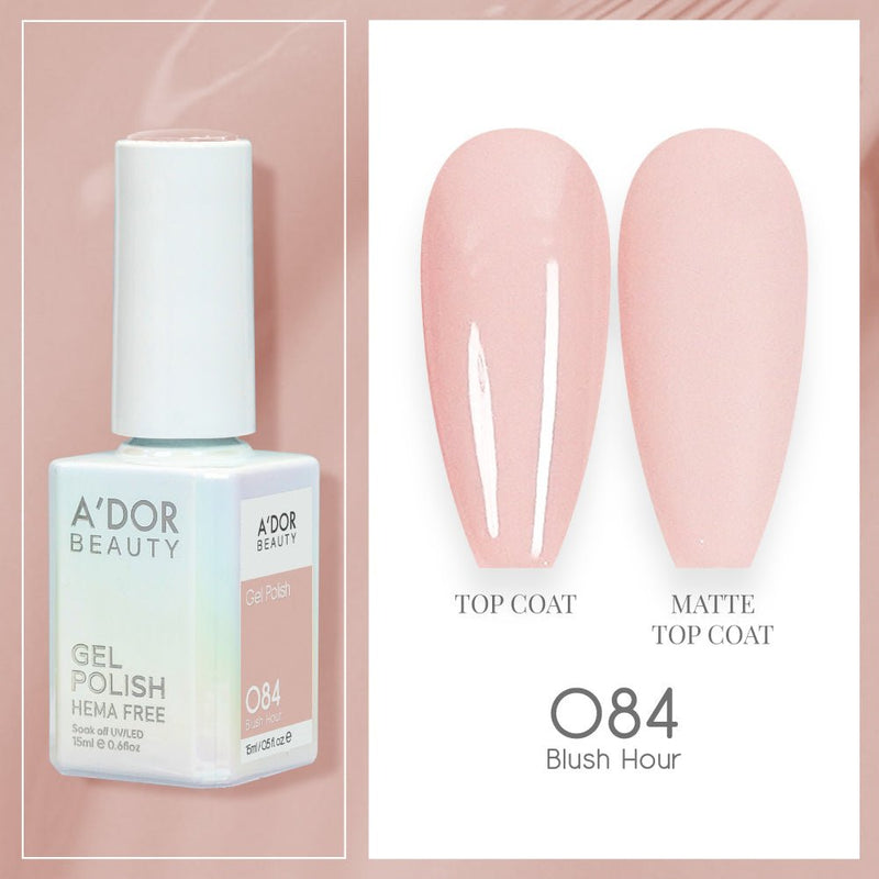 A'DOR HEMA - Free Gel Polish - 084 - Blush Hour - 0.6 oz - DTK Nail Supply