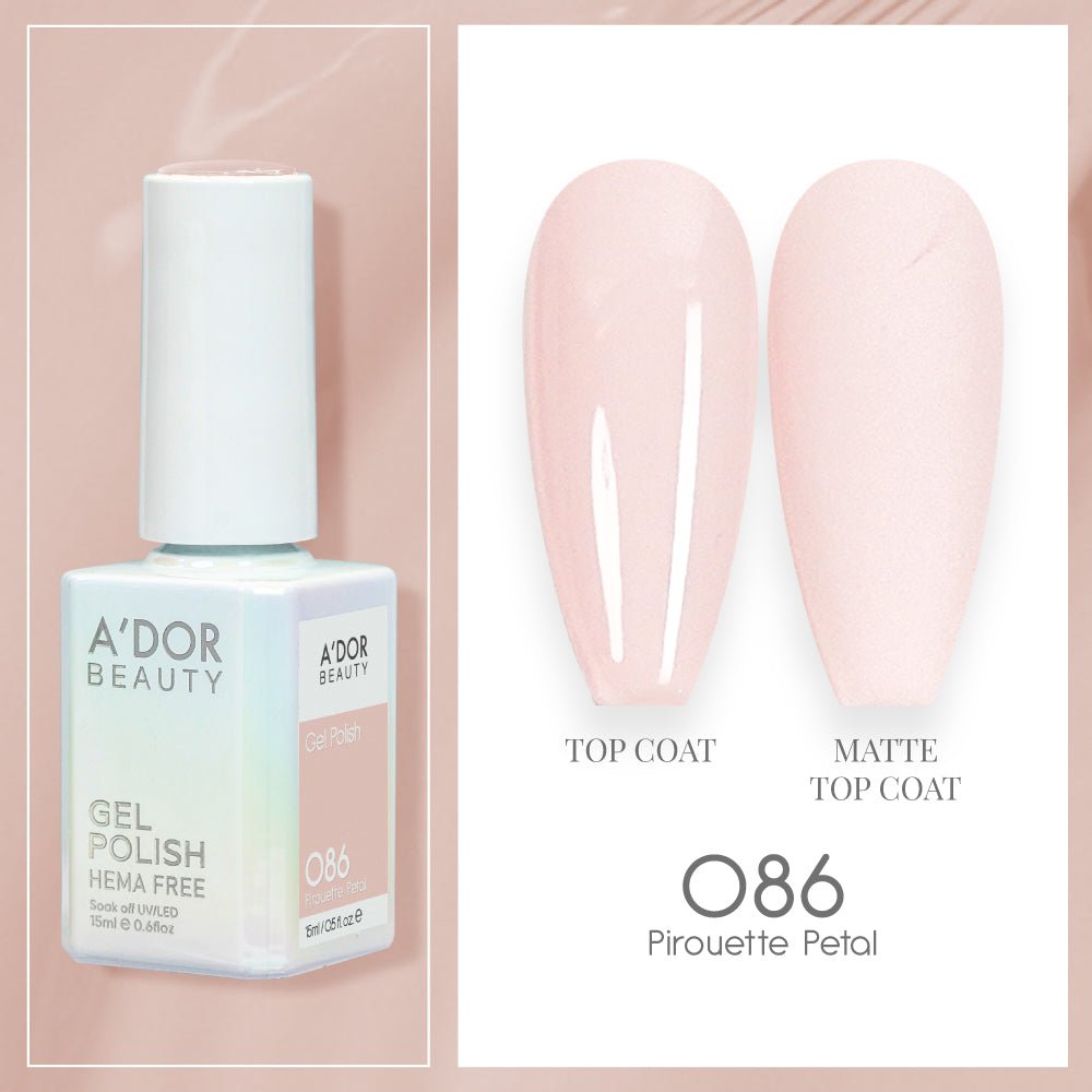 A'DOR HEMA - Free Gel Polish - 086 - Pirouette Petal - 0.6 oz - DTK Nail Supply