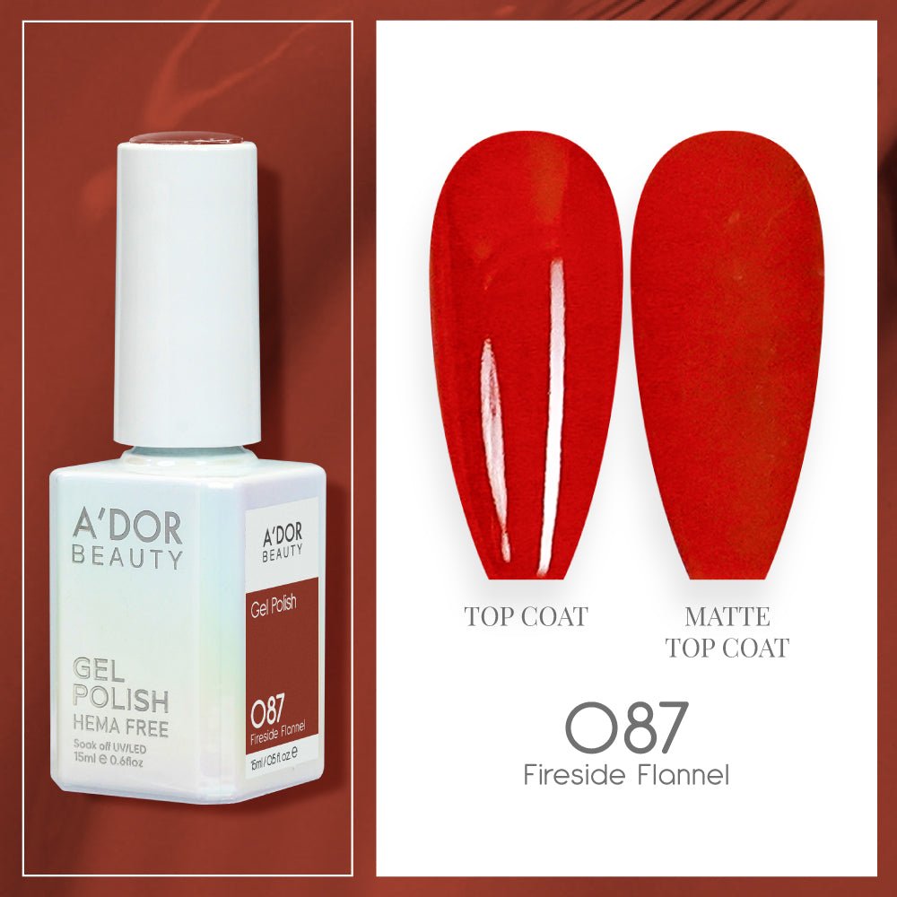 A'DOR HEMA - Free Gel Polish - 087 - Fireside Flanel - 0.6 oz - DTK Nail Supply
