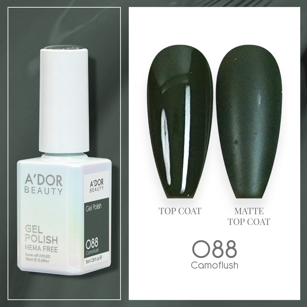 A'DOR HEMA - Free Gel Polish - 088 - Camoflush - 0.6 oz - DTK Nail Supply
