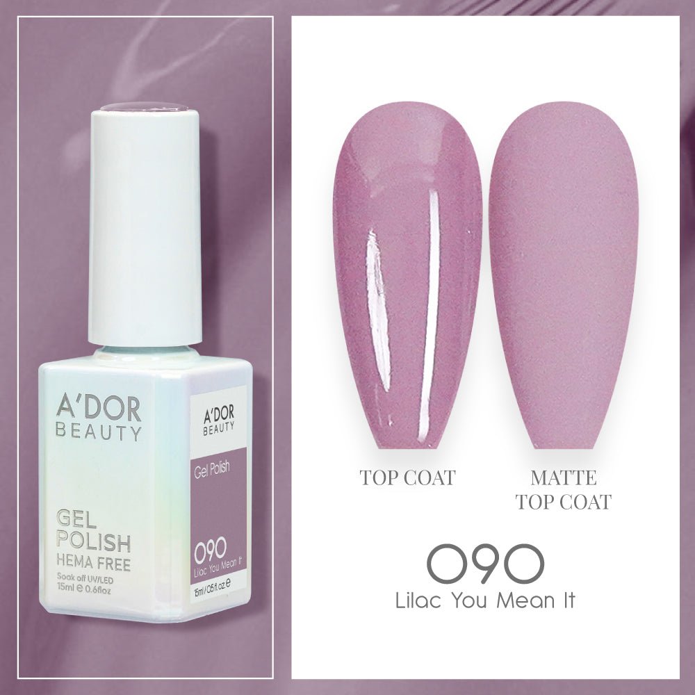 A'DOR HEMA - Free Gel Polish - 090 - Lilac You Mean It - 0.6 oz - DTK Nail Supply