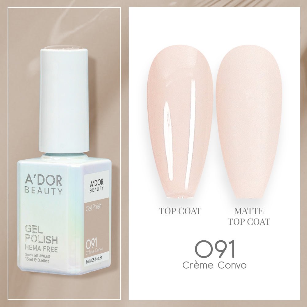 A'DOR HEMA - Free Gel Polish - 091 - Cream Convo - 0.6 oz - DTK Nail Supply