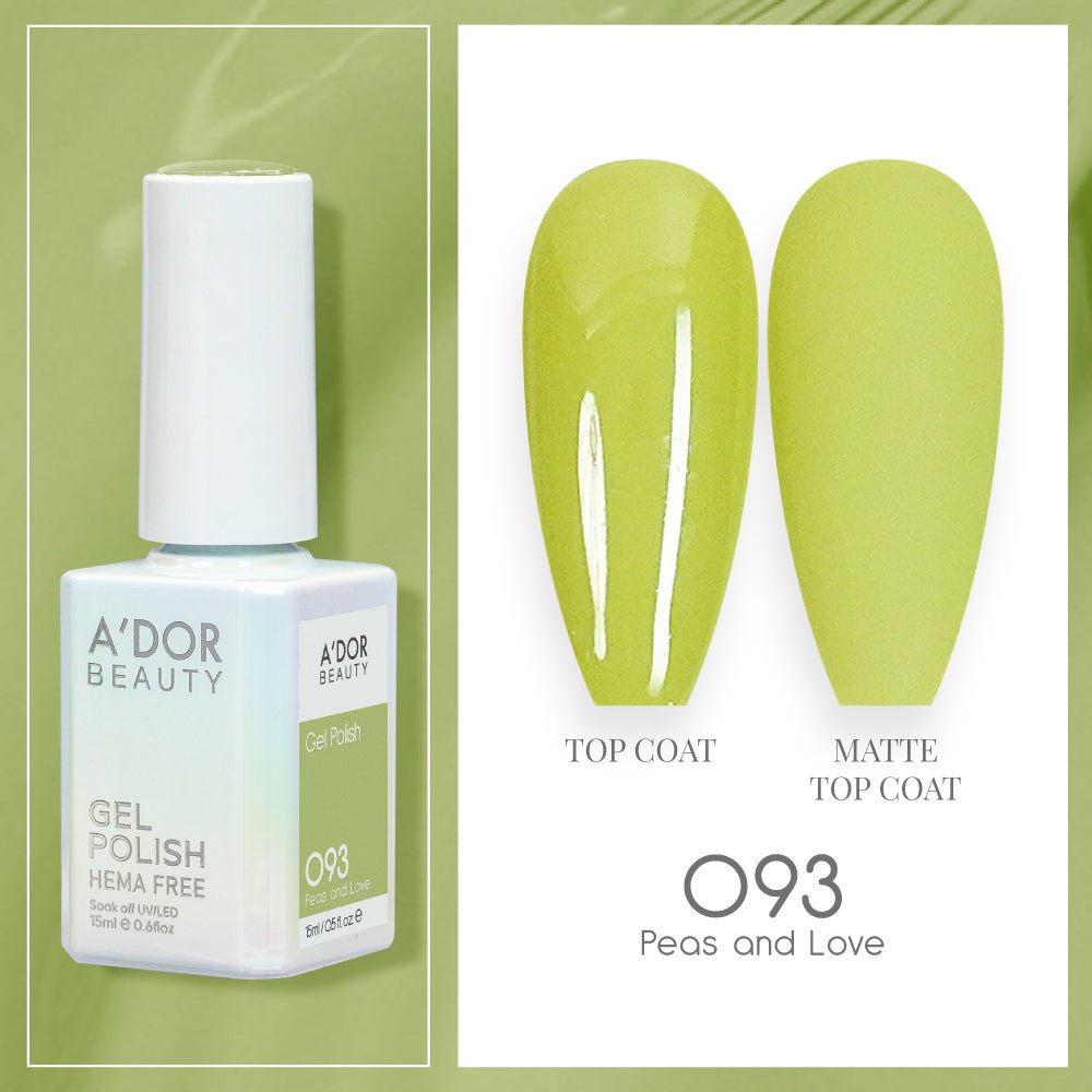A'DOR HEMA - Free Gel Polish - 093 - Peas and Love - 0.6 oz - DTK Nail Supply