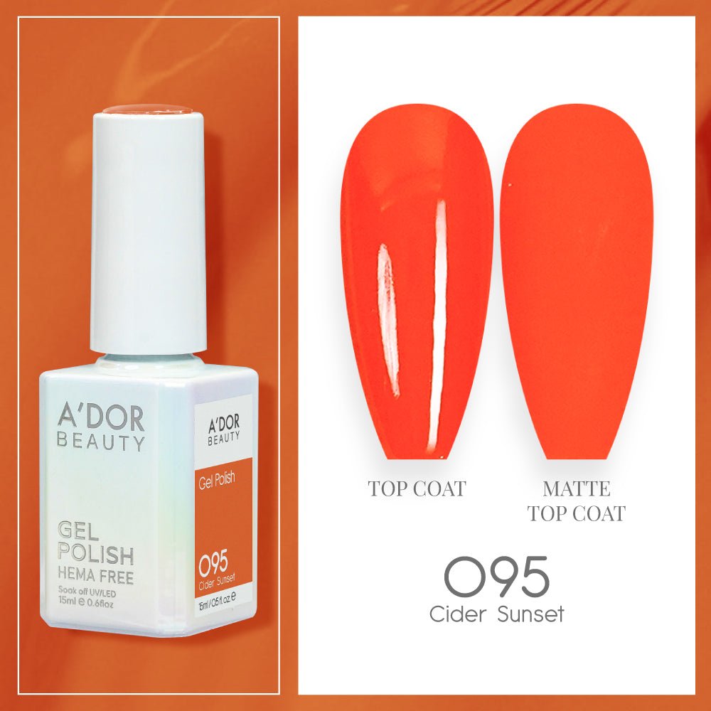 A'DOR HEMA - Free Gel Polish - 095 - Cider Sunset - 0.6 oz - DTK Nail Supply
