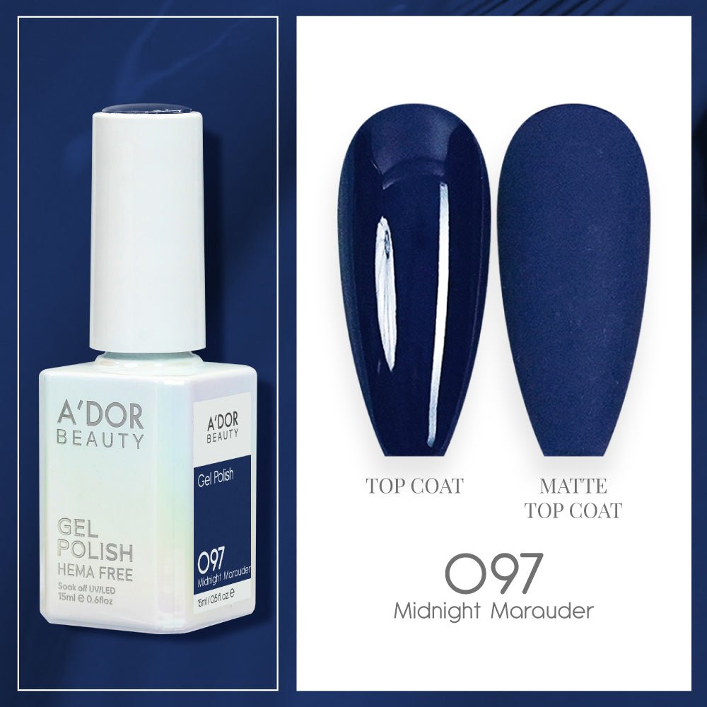 A'DOR HEMA-Free Gel Polish 097 Midnight Marauder — Vegan 0.6 oz - DTK Nail Supply