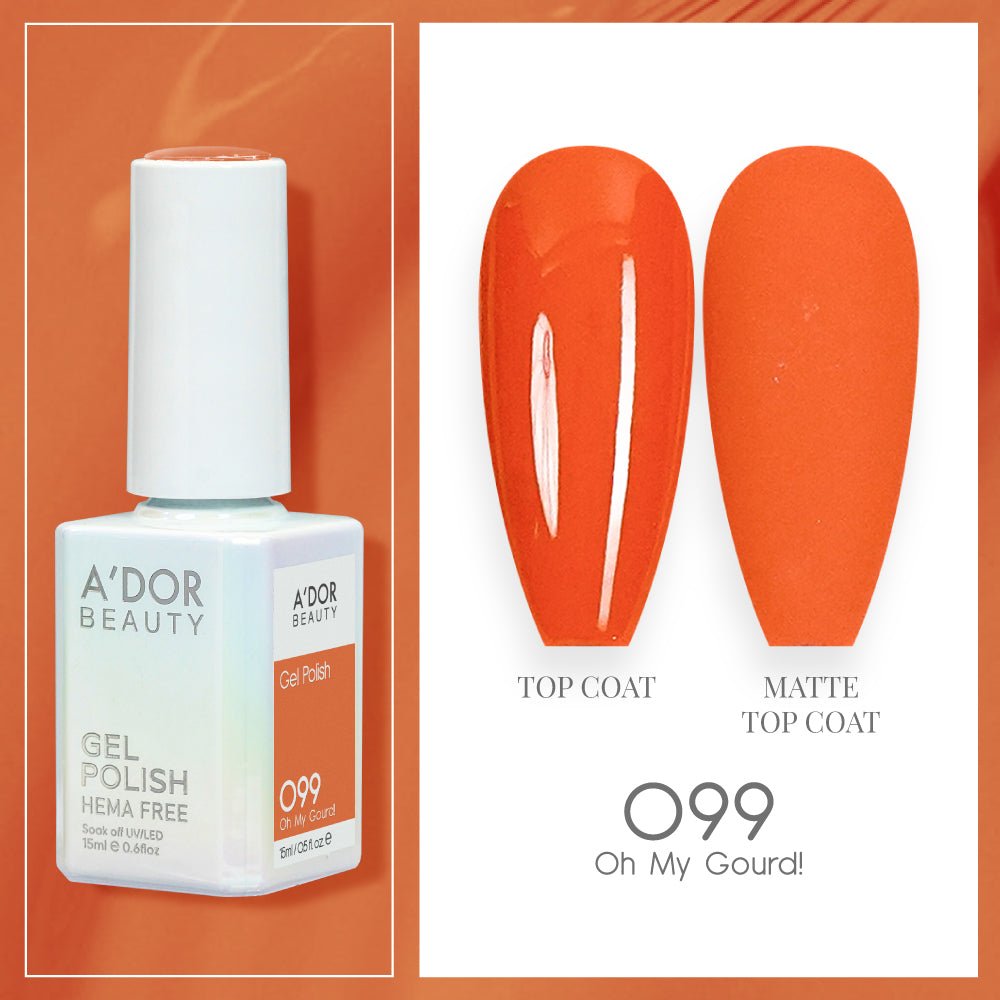 A'DOR HEMA - Free Gel Polish - 099 - Oh My Gourd - 0.6 oz - DTK Nail Supply