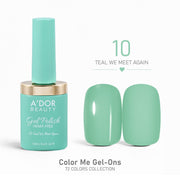 A'DOR HEMA - Free Gel Polish - 10 - Teal We Meet Again - 0.4 oz - Color Me Gel - Ons Collection - DTK Nail Supply